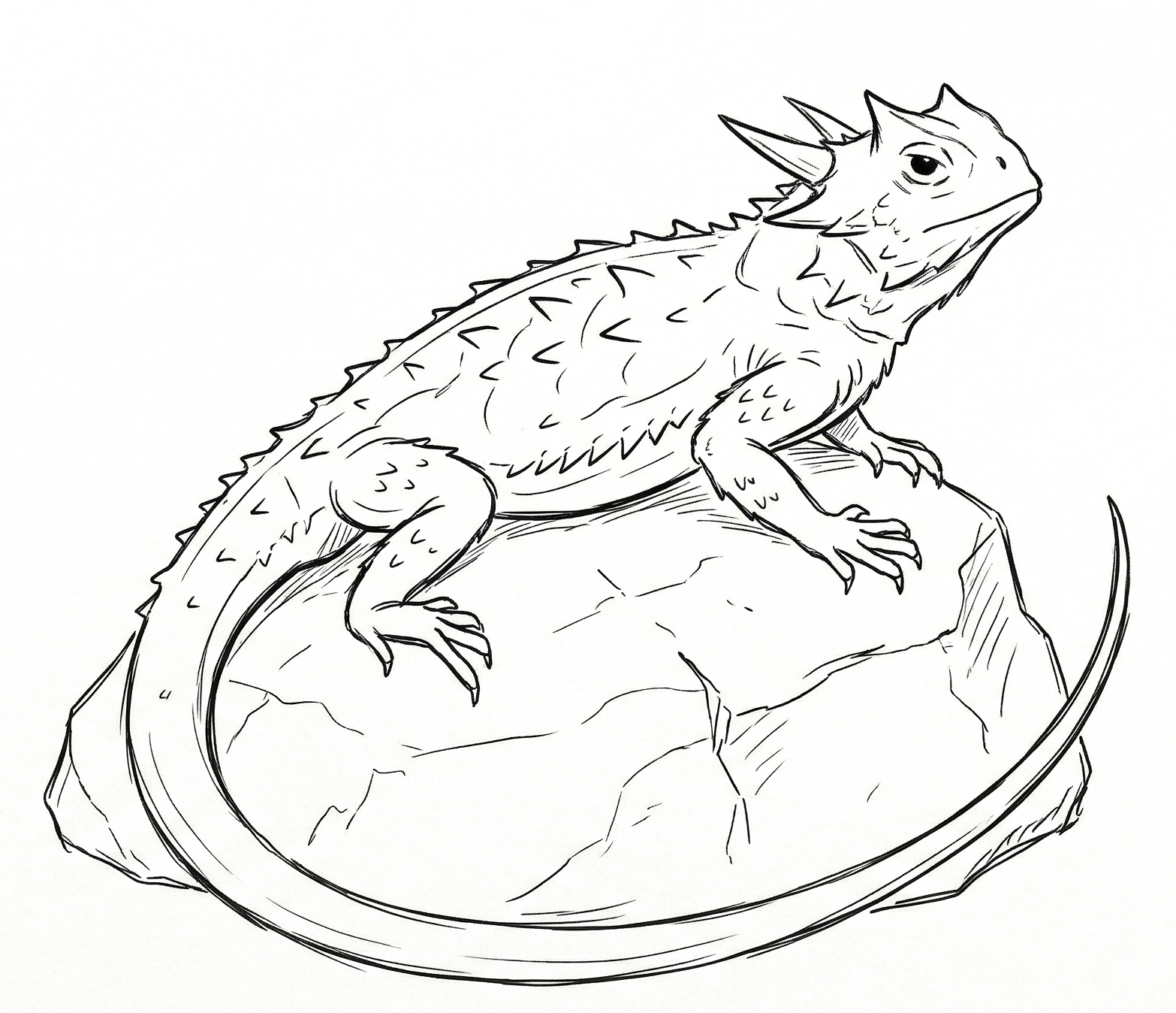 Texas Horned Lizard illustration